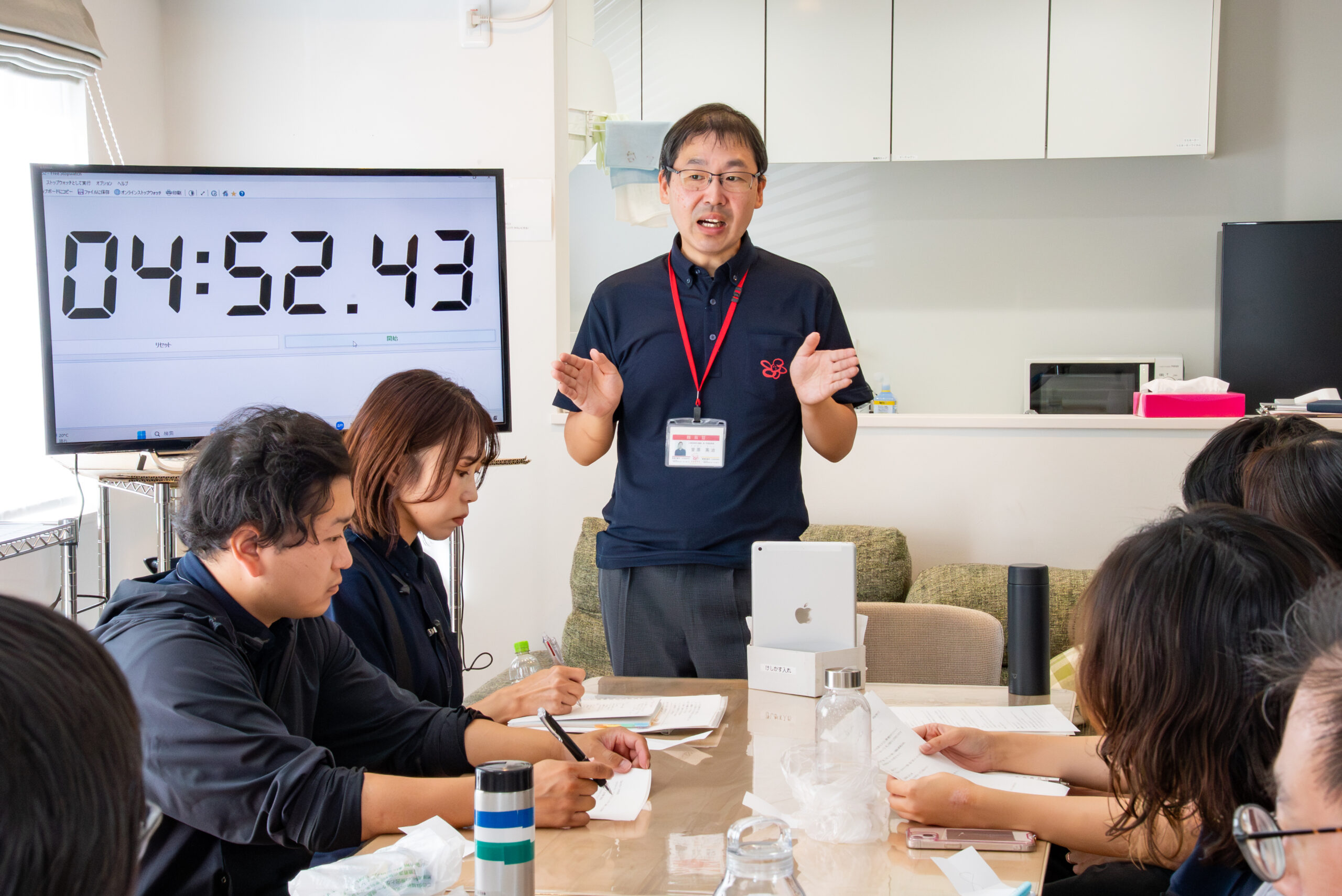 ぽっけりんく 職員研修・ミーティングの様子