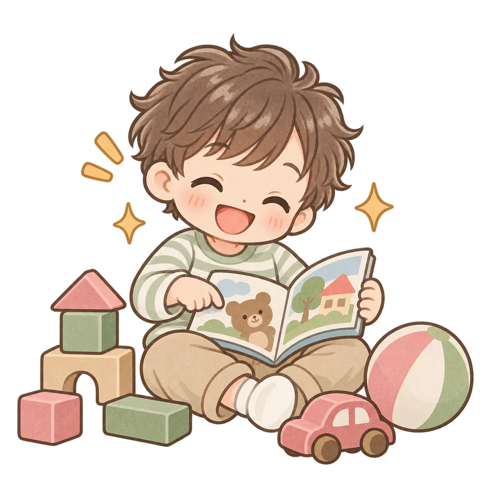 好きな遊びを選んで自由時間を過ごす子どものイラスト